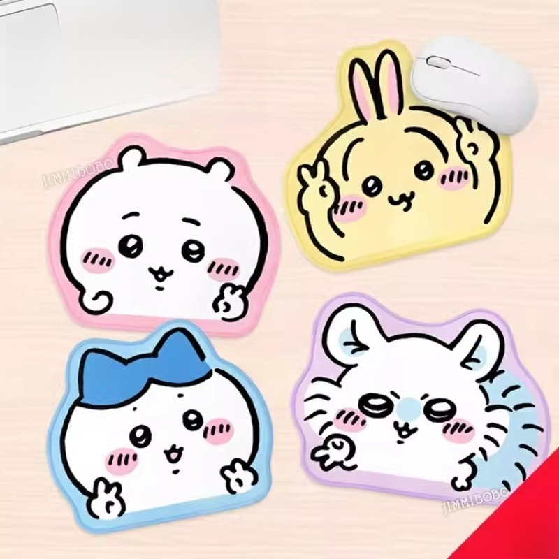 Laptop Mouse - Chiikawaed, niedliches Cartoon-Mauspad, rutschfeste Gummiunterseite, Gaming-Schreibtischunterlage,